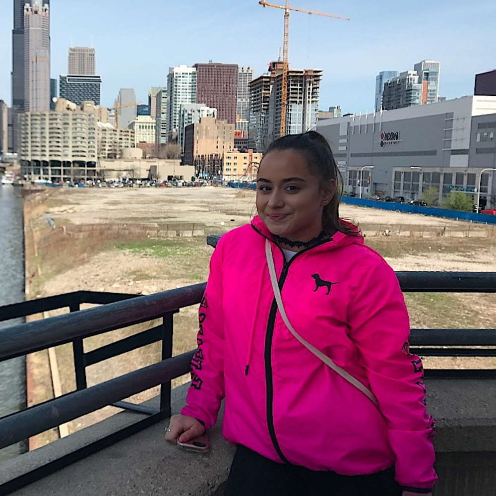 VS Pink Ombré Anorak Windbreaker